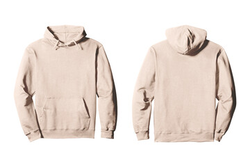 Peach Hoodie Front and Back View