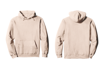 Peach Hoodie Front and Back View