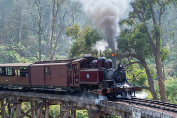 Fototapeta na wymiar Elbourne's Puffing Billy Railway Locomotive