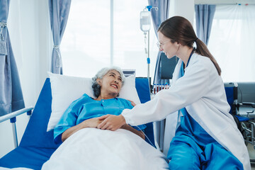 Female doctor examined patient health peace of mind. Basic procedure for general examination,...