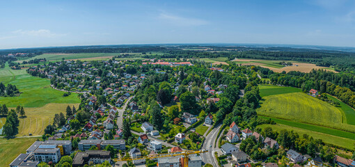 Die Kurstadt Bad Saulgau in Oberschwaben von oben - Blick ins Kurgebiet