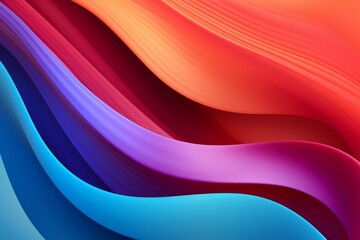 Abstract colorful wave neon gradient. Generate Ai