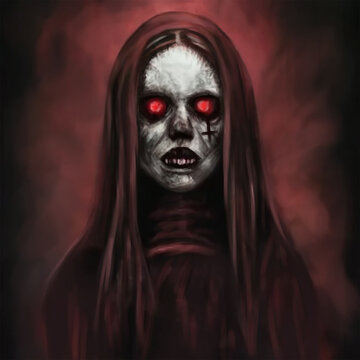 Angel of Death. Horror portrait