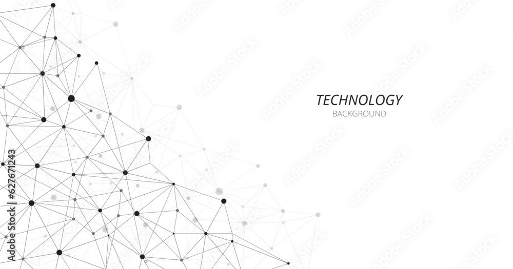 Aufkleber Concept of geometric mesh lines on white background. Triangle pattern. Geometric abstract background with simple Triangle elements.