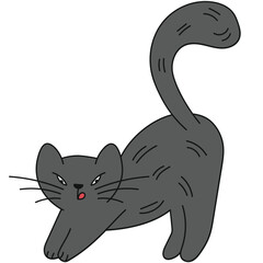 international cat day handdrawn vector element