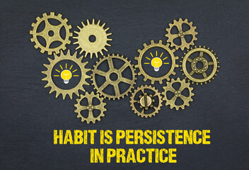 habit is persistence in practice - obrazy, fototapety, plakaty