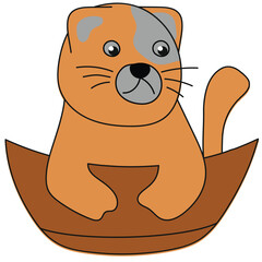 international cat day handdrawn vector element