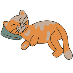 international cat day handdrawn vector element