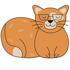 international cat day handdrawn vector element