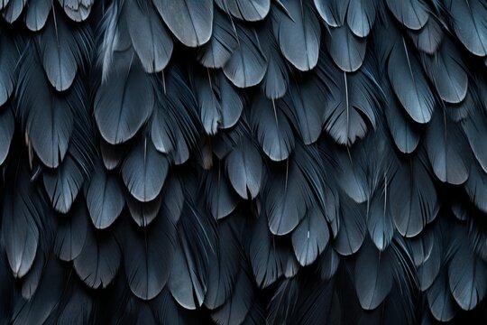 Black feather pigeon bird. Generate Ai © nsit0108