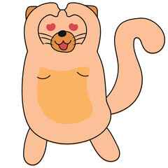 international cat day handdrawn vector element