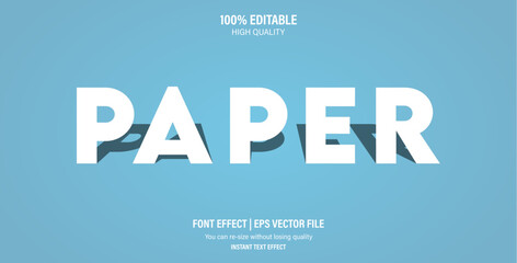 Editable paper text effect.