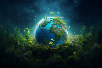Fototapeta na wymiar Invest in our planet. Earth day 2023 concept background. Ecology concept