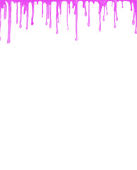 purple paint drips on a white background