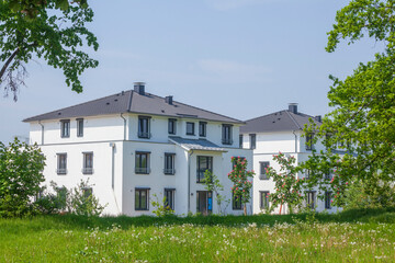 Modernes Wohngebäude, Mehrfamilienhaus, Lilienthal, Niedersachsen, Deutschland