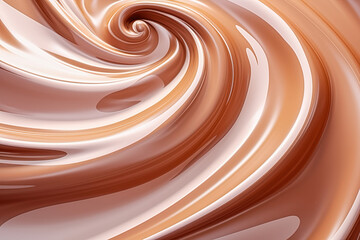 Hot chocolate swirl texture. Close-up