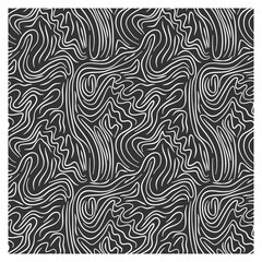 Seamless pattern with white squiggly waves. Design for backdrops and colouring book with sea, rivers or water texture.