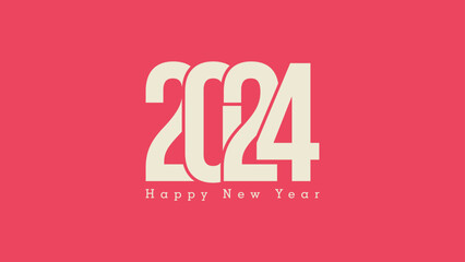 2024 Happy New Year Logotype.