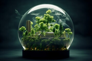 Emission concept: Renewable energy, Generative Ai