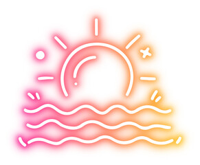 Set of summer neon