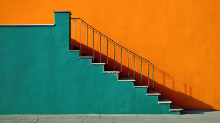 Orange and Emerald Staircase