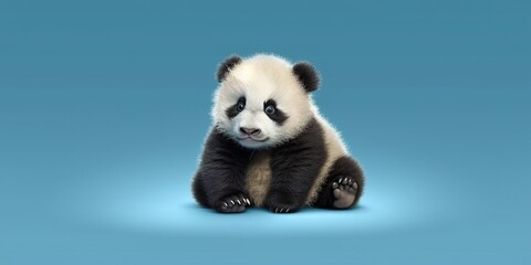 Naklejka premium A beautiful view of Panda Bear. Generative AI.