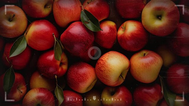 Fresh organic ripe apple fruits. Fresh apples