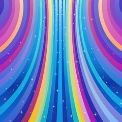 Rainbow colored tunnel illustration. generative ai