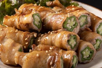 オクラの肉巻き