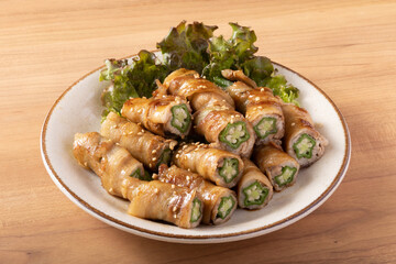 オクラの肉巻き