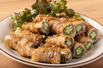 オクラの肉巻き