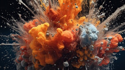 huge massive of a random multicolored cellular organic mass forming a large structure, ai tools generated image