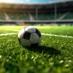 Fototapeta premium soccer ball on grass