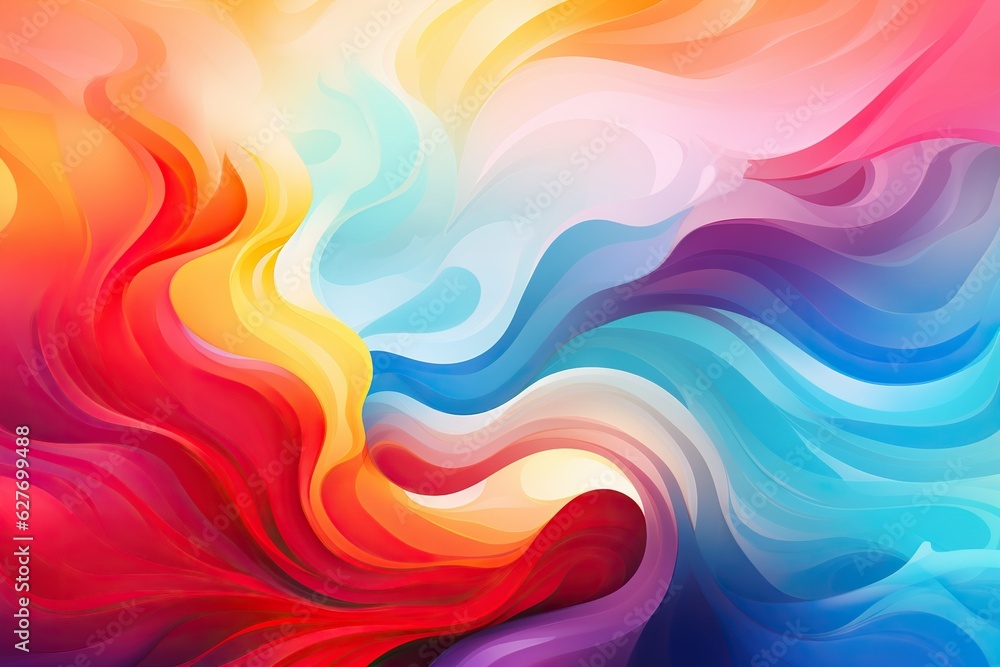 Aufkleber abstract background illustration with a mix of swirling shapes and vibrant colors wave pattern gener