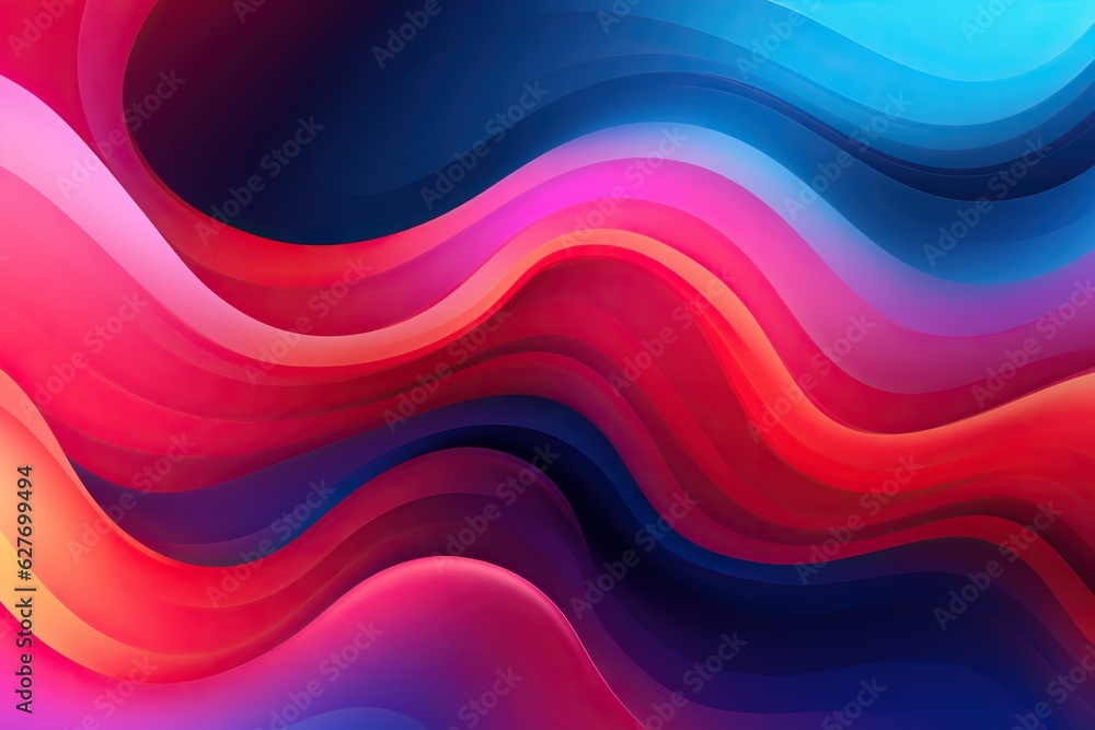 Poster abstract background illustration with a mix of dynamic shapes and vibrant colors computer generative