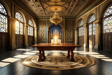 Obraz premium interior of the church of the holy sepulchre