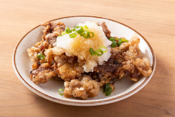 豚ロースの竜田揚げ　おろしポン酢