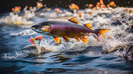 River Beauty: Spawning Salmon in their Natural Habitat