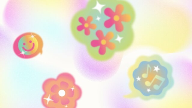 Pastel soft mesh blurry design, floral decorative Background Vector Illustration