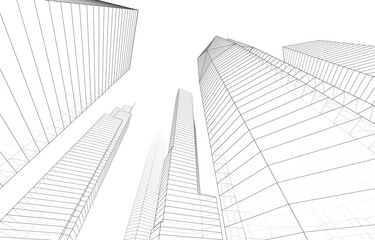 Skyscrapers in the city 