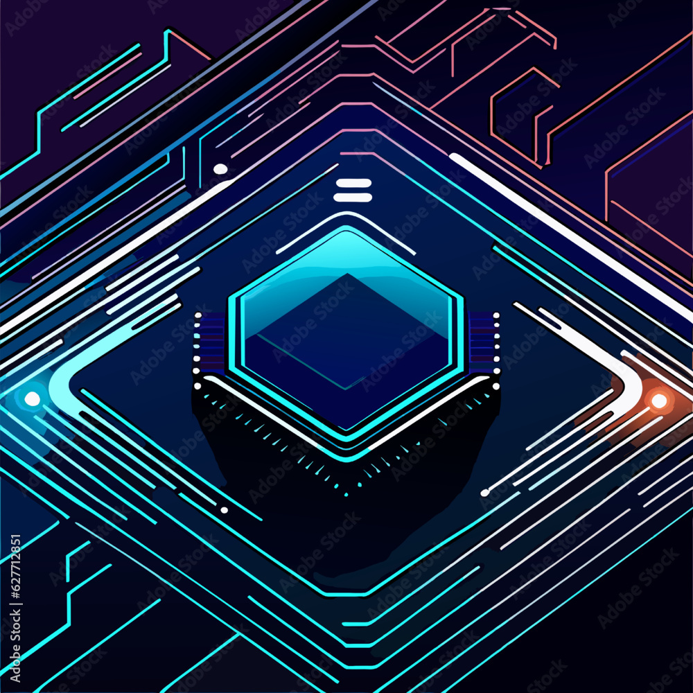 Aufkleber abstract technological background with hexagons. vector illustration. eps 10.