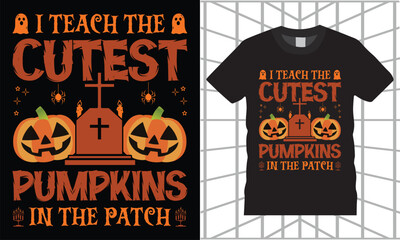 Cutest Halloween T-Shirt Design vector Graphic template.