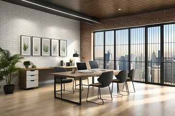modern Background dining room with table