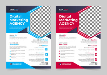 Trendy modern flyer design vector template for professional corpotate marketing business and creative design.