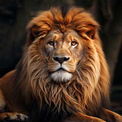 Obraz premium LION IMAGE AI GENERATIVE