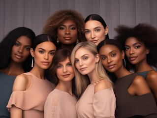 Obraz premium group of models