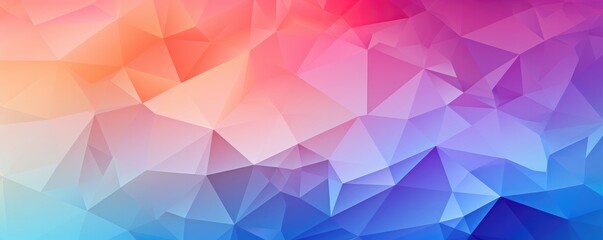 Obraz premium Colorful background with colorful pastel triangle design in the middle, wallpaper panorama.