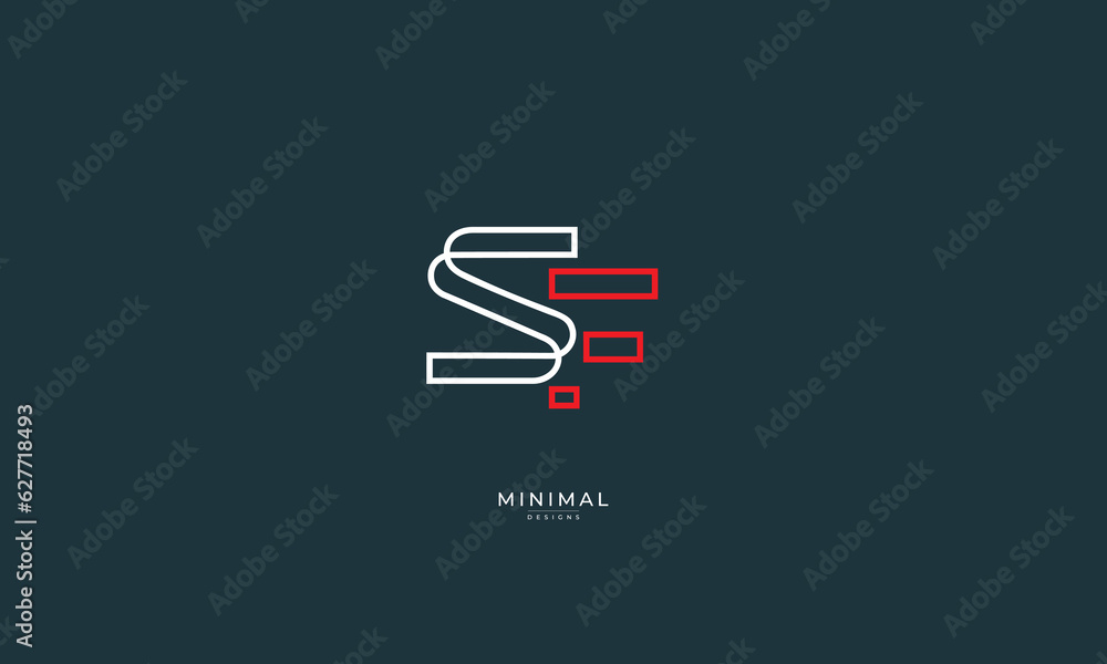 Wall mural alphabet letter icon logo sf