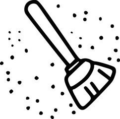 Cleaning, mop line icon. linear style sign for mobile concept and web sign, symbol, vector, art