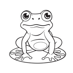 Animal Frog Drawing Page